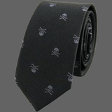 Cravate tête de mort discrète - Noir 02 - Cravate
