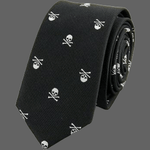 Cravate tête de mort discrète - noir 03 - Cravate