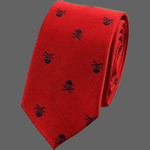 Cravate tête de mort discrète - Rouge 05 - Cravate