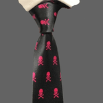 Cravate tête de mort rose - Cravate