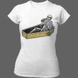 T-shirt squelette dans un cercueil pour femme - T-shirt