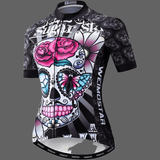 Maillot cycliste féminin crane fleuri - XL - Maillot velo