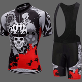 Ensemble cycliste tête de mort pour homme - Maillot et 