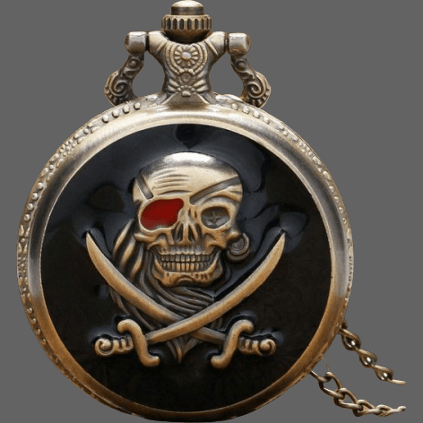 Montre à gousset Pirate bronze - montre