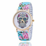 Montre créative tete de mort mexicaine - Vert menthe - 