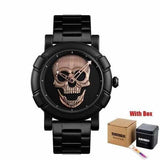 Montre tête de mort pour homme - Or Rose - montre