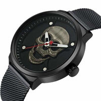 Montre tête de mort style épurée - montre