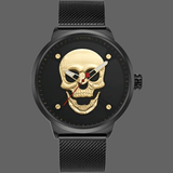 Montre tête de mort style épurée - montre