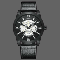 Montre tete de mort tendance - Noir - montre