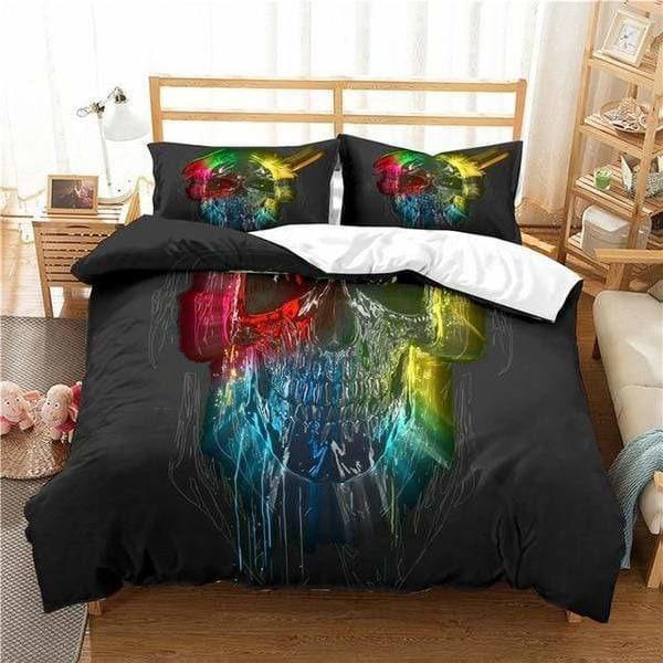 Parure de lit crane multicolore - King - Parure de lit