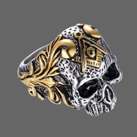 Bague acier steampunk