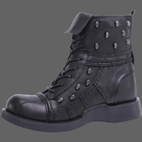 Bottes de moto Tête de mort - Noir / 49 - Chaussures