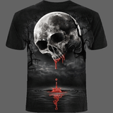 T-shirt tête de mort qui saigne - 4XL - T-shirt