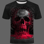 T-shirt tête de mort terrifiant oeil dans soleil - 4XL - 