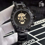 Montre tête de mort de luxe design - Full Noir Or - montre