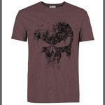 T-shirt Punisher Skull pour homme - Marron Noir / S - 