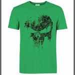 T-shirt Punisher Skull pour homme - Vert Noir / S - T-shirt