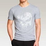 T-shirt Punisher Skull pour homme - Gris blanc / XL - 
