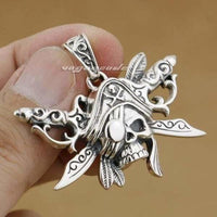 Collier Pirate en argent - Pendentif seul - Collier