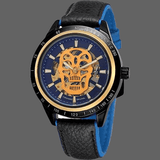 Montre tête de mort bleu - Noir Bleu - montre