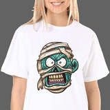 T-shirt Tête de mort momie - Blanc / L - T-shirt