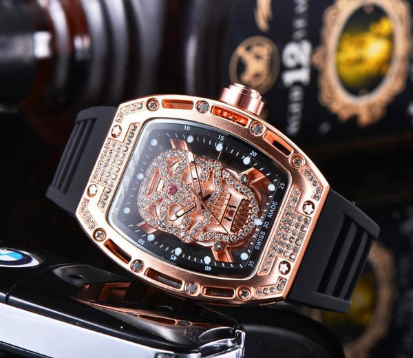 Montre Tête de mort diamants - Série Limité
