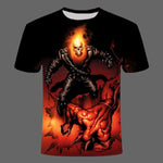 T-shirt Tête de mort en feu - XXL - T-shirt