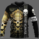 Veste hoodie Gothic Skull - Skull / 7XL - Sweat