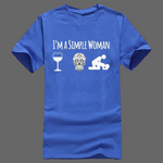 T-shirt I’m a simple woman - Bleu / M - T-shirt