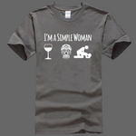 T-shirt I’m a simple woman - Charbon / XXXL - T-shirt