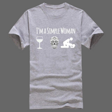 T-shirt I’m a simple woman - Gris clair / XL - T-shirt