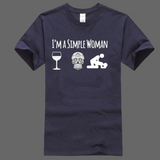 T-shirt I’m a simple woman - Marine / XXXL - T-shirt