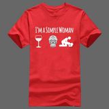 T-shirt I’m a simple woman - Rouge / XL - T-shirt