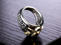 Bague crane en argent en 3D