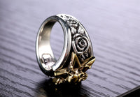 Bague crane en argent en 3D