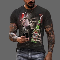 T-shirt Skull bière