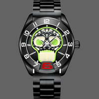 Montre Tete de mort amusante - Noir - montre