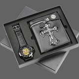 Coffret montre et portefeuille Tête de mort - montre
