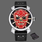 Montre skull design - Argent rouge - montre