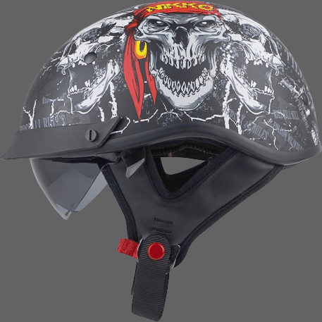 Casque de moto tête de mort effrayante - Casque