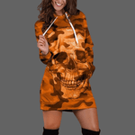 Robe Camouflage tête de mort - Orange / XXL - Chemise