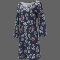 Robe skull col V - Navy / XXXL - robe