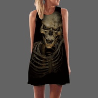 Robe tête de mort gothique - S - robe