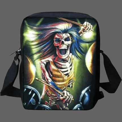 Sac besace Tête de mort Batteur - Sac
