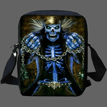 Sac besace Tête de mort chaines - Sac