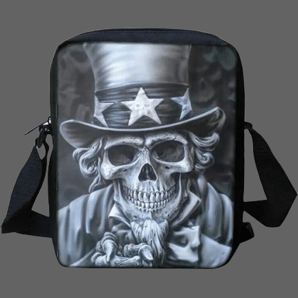 Sac besace Tête de mort Oncle Sam - Sac