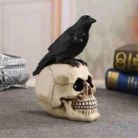 Sculture crane avec un corbeau - Sculture