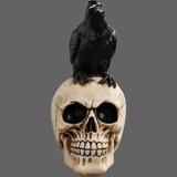 Sculture crane avec un corbeau - Sculture