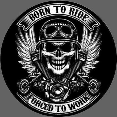 Sticker Born to be ride 12x12cm - Sticker