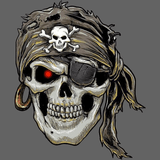 Sticker pirate tête de mort 12.1CM*14.6CM - Sticker